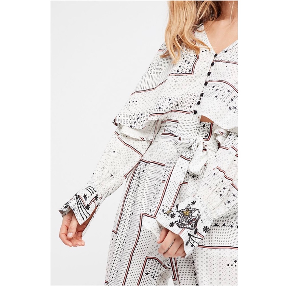 FREE PEOPLE 2pc Stairway To The Moon Set Outfit M - Picture 4 of 12